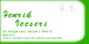 henrik vecseri business card